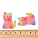 オペークアクリルパーツ  猫の形  38x29x2mm  穴：1.6mm&nbsp;BACR-D002-11B-02-3