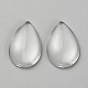 ガラスカボション  ティアドロップ  透明  30x19.8x5.5mm&nbsp;LS-GLAA-WH0038-50-1