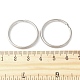 アイアン製キーリング  ダブルループ丸カン  ラックめっき  プラチナ  25~25.5x2.5mm  内径：21.5~22mm&nbsp;FIND-B046-07A-P-3
