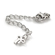 Brass Lobster Clasps & Ends with Chain&nbsp;KK-R120-05P-1