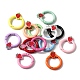 Spray Painted Alloy Spring Gate Rings&nbsp;PALLOY-R141-04-1